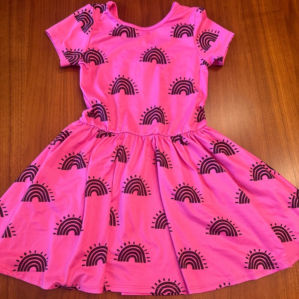 Pink Ruffled Tiered Sundress with Flutter Sleeves